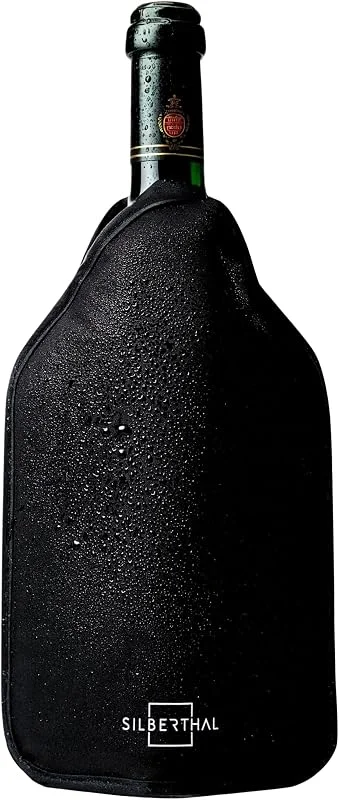 Visita la tienda de SILBERTHAL SILBERTHAL Funda enfriadora vino, sidra o cava - Flexible impermeable negra — Vino y mesa festiva