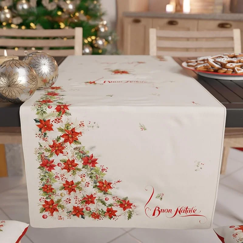 Visita la tienda de PETTI ARTIGIANI ITALIANI Petti - Camino de Mesa Navidad 40x140 cm - BUON Natale — Decoracion Navidad