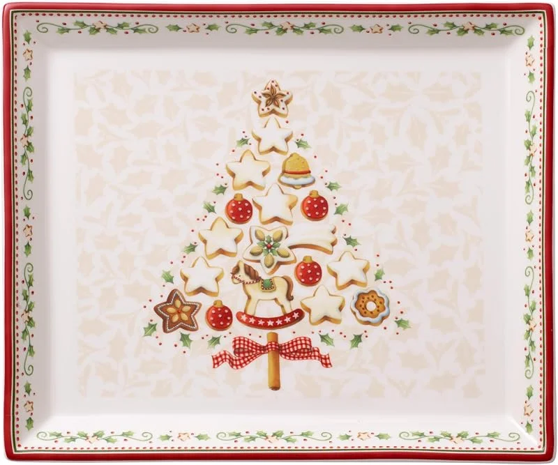 Villeroy & Boch Winter Bakery Delight plato de repostería rectangular pequeño — Adviento y mesa