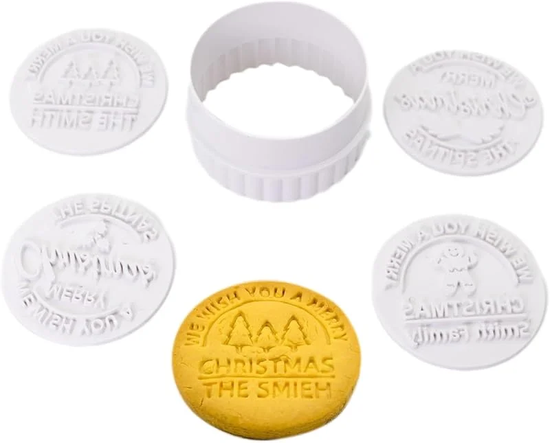 Generic Sello de galletas navideñas sellos de galletas navideñas 4 piezas lindo — Hogar y cocina