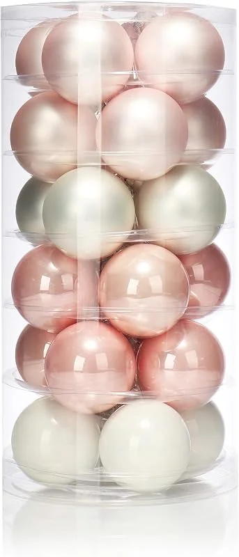 Visita la tienda de com-four COM-FOUR® 24x Bolas de Navidad, Bolas de Cristal Real para Navidad — Decoracion Navidad