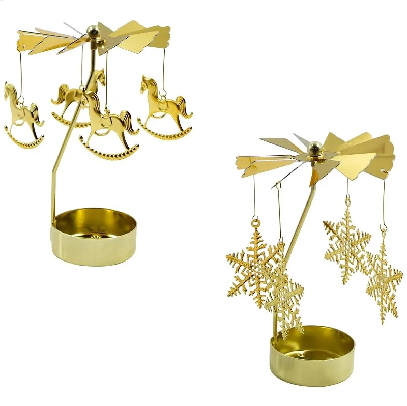 mongtsamz Portavelas Flotante Portacandelitas - 2 Piezas Portavelas Giratorio para Halloween Navidad Cumpleaños Decoración de Bodas, Velas Portacandelitas (Diámetro) 1.8inch, 4.6cm — Adviento y mesa