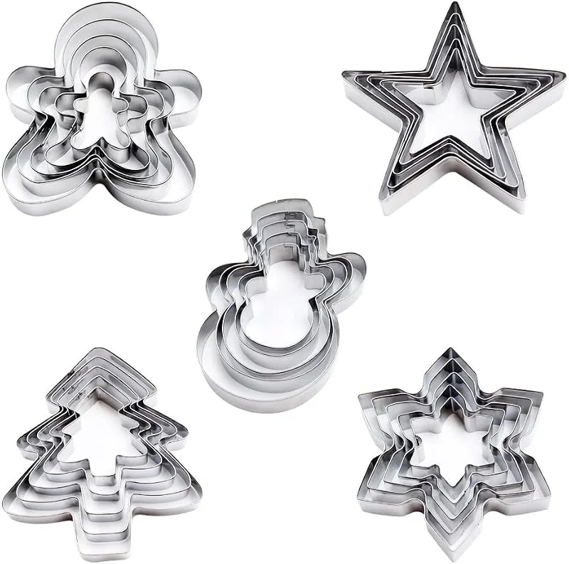Pilikoll 25Pcs Navidad Moldes Galletas Navidad Moldes para Galletas — Hogar y cocina