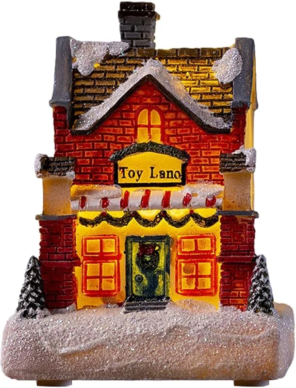 Genérico Pueblo Navideño con Casas Iluminadas y Luz Adornos Para Mesa Con Casa De — Decoracion Navidad