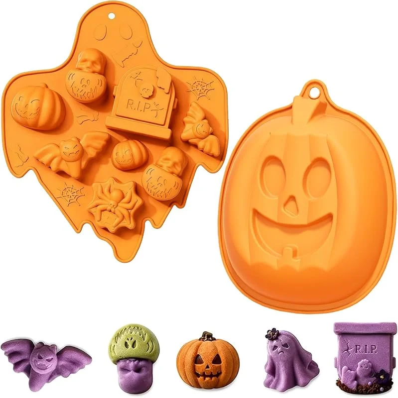 Visita la tienda de YXHZVON YXHZVON 2 Molde de Silicona de Halloween, Molde de Chocolate de Halloween — Hogar y cocina