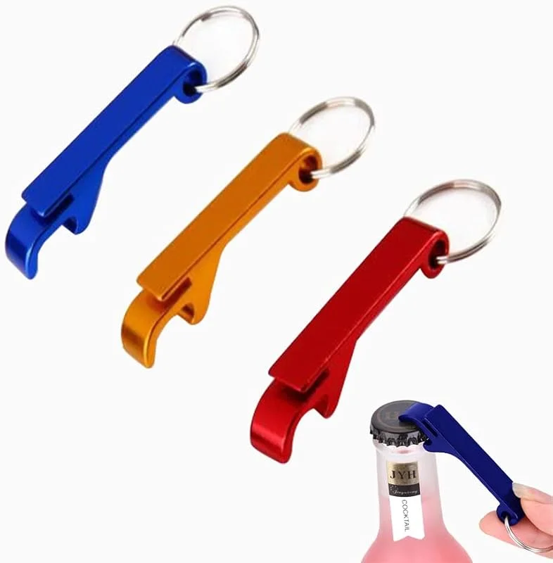 FYACCD Llavero Abridor De Botellas, 3 Pcs Abridor de Cerveza Aluminio, Llaveros Abrebotellas con Anilla, Bolsillo Pequeño Bar Pinza para Bebidas, Llavero Abridor Cerveza, para Cerveza De Jugo Beber — Vino y mesa festiva