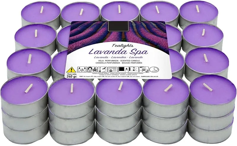 Visita la tienda de H HANSEL HOME Lumar Aromatic Velas de té aromáticas (Lavanda Pack 60 Velas) — Cena a la luz de velas