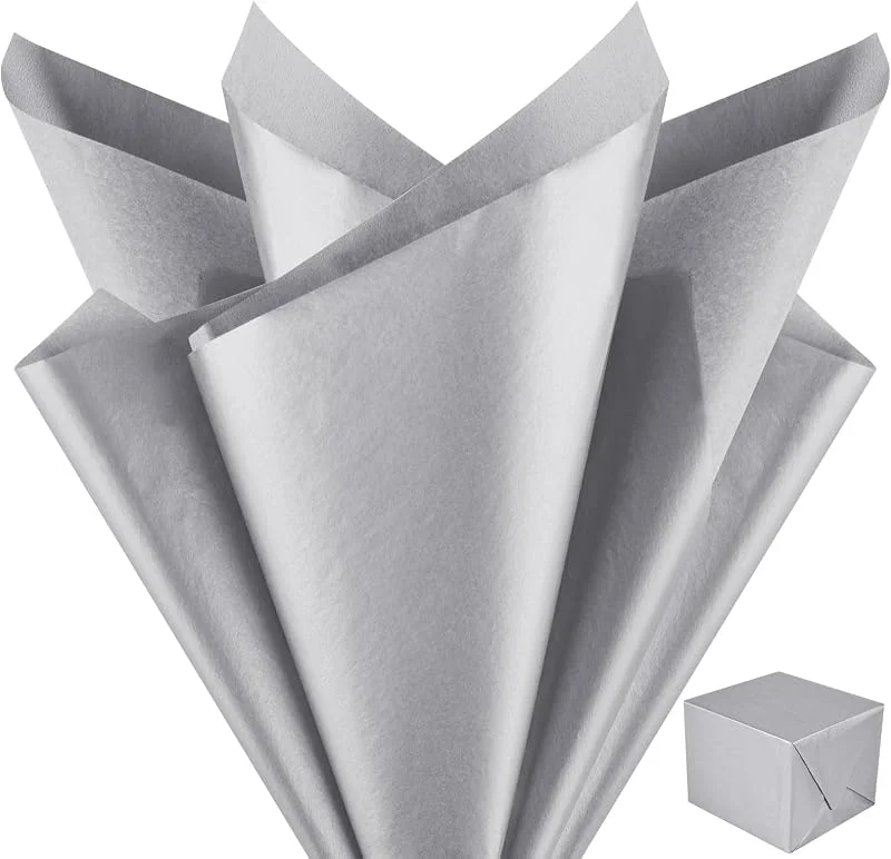Visita la tienda de NEBURORA NEBURORA Papel de seda plateado metálico para bolsas de regalo 60 hojas de papel de seda plateado a granel para envolver regalos de Navidad Manualidades Decoración de cumpleaños — Decoracion Navidad