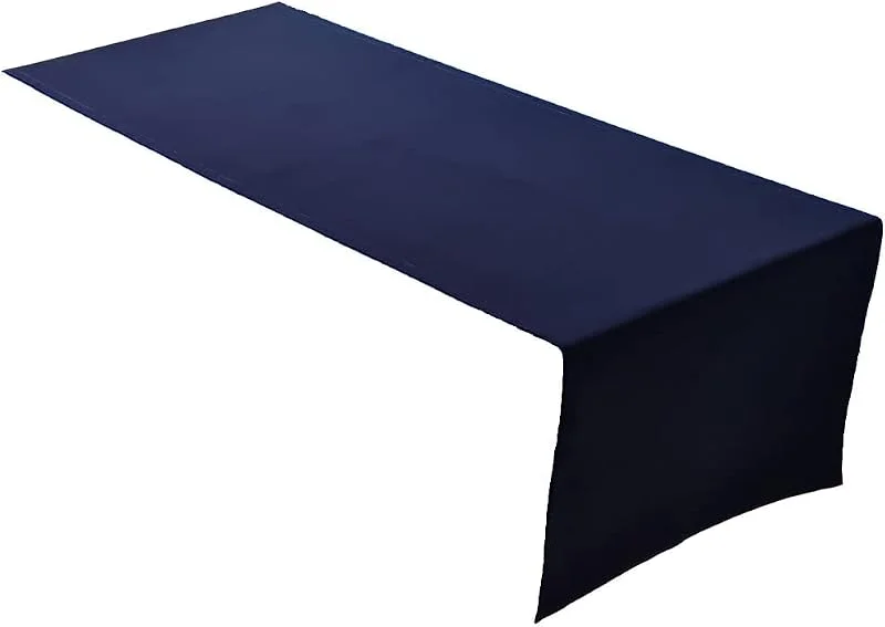 Lemos Home Camino de Mesa algodón, colección Concepto, Color y tamaño a Elegir (Camino de Mesa - 45 x 120 cm, Azul Marino) — Hogar y cocina