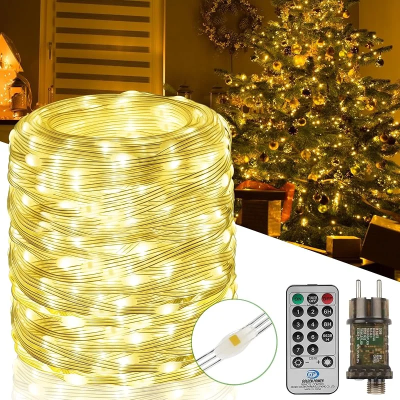 Buudala Luces Navidad Exterior, 100M 1000 LED Guirnalda Luces Interior Exterior