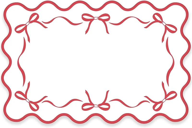 Visita la tienda de RUSPEPA RUSPEPA 30 manteles individuales de papel desechables con patrón de lazo rojo, estilo festoneado para bodas, Navidad, día de San Valentín y decoración de mesa de fiesta 43x28cm — Hogar y cocina