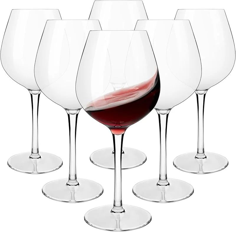 Visita la tienda de HAHASHOW HAHASHOW Irrompibles Copas de Vino Tinto de Plástico Tritan 500 ml Set de 6 — Vino y mesa festiva
