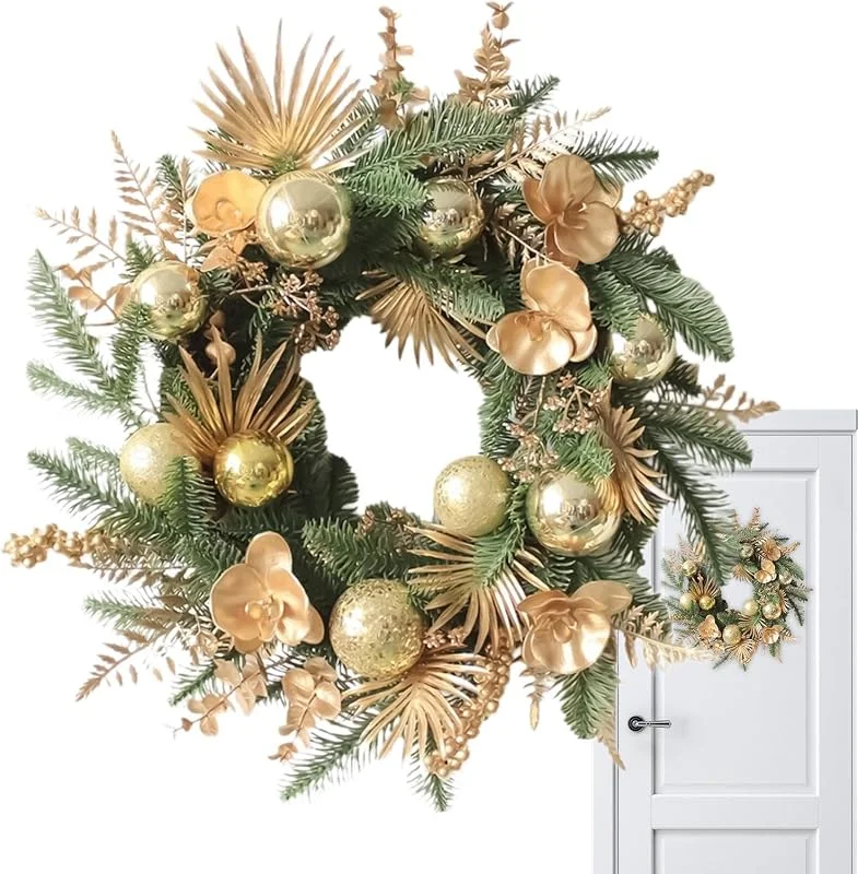 Generisch Coronas de Navidad para puerta de entrada, 48, 3 cm, realistas fiestas — Decoracion Navidad