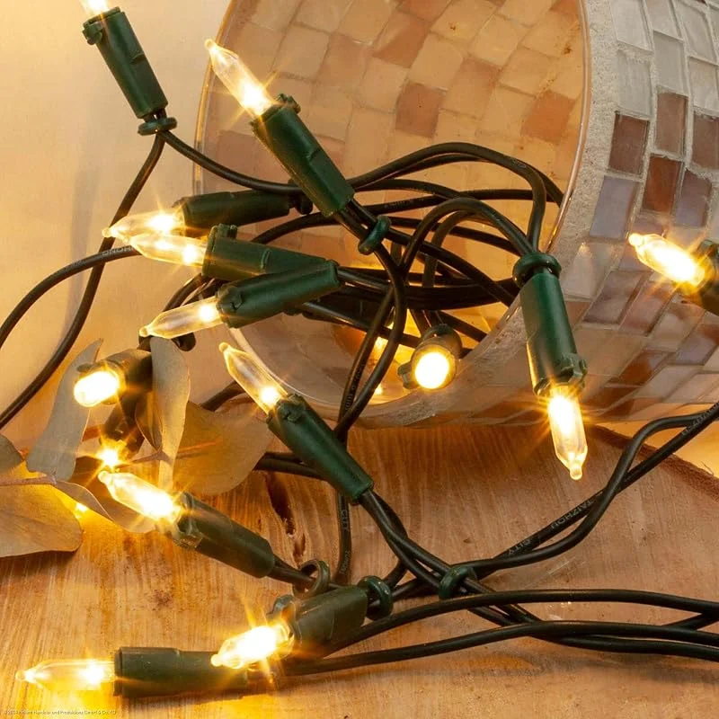 Visita la tienda de Hellum Hellum luces de hadas 10 LEDs 1, 35m iluminado, luces de hadas LEDs blanco cálido, iluminación del árbol de Navidad de interior, 10 cables verdes, cable de alimentación de 1, 5m <59lm 150193 — Luces Navidad