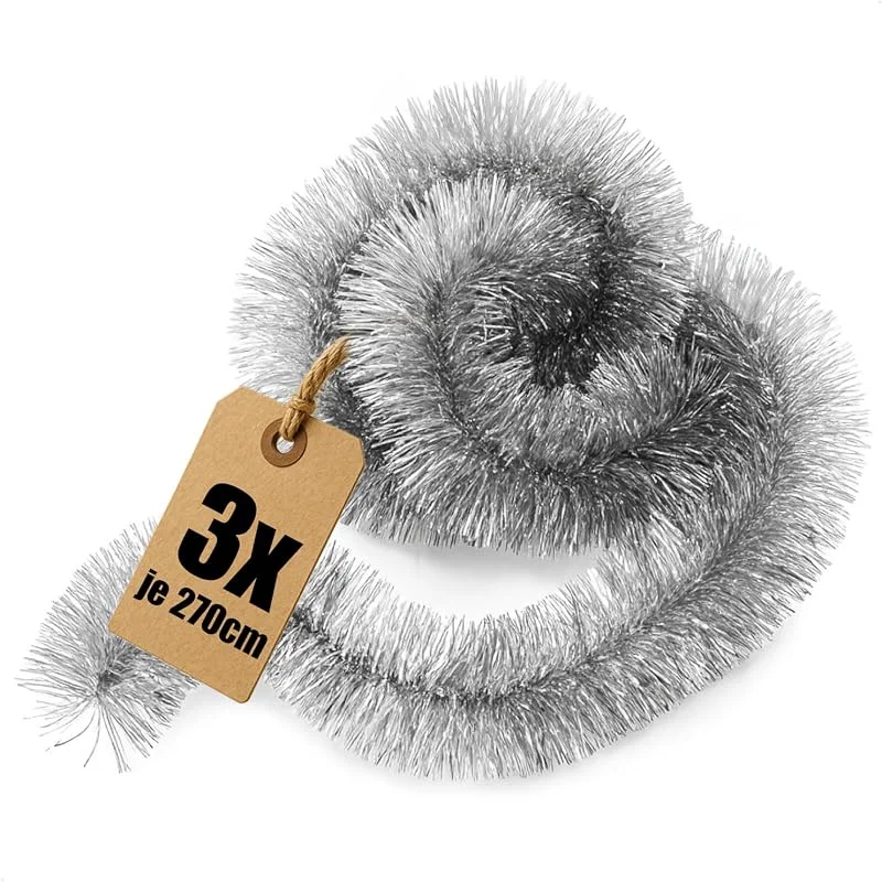 Visita la tienda de com-four COM-FOUR® Guirnalda navideña de 810 cm, 3 guirnaldas de Abeto de 270 cm — Decoracion Navidad