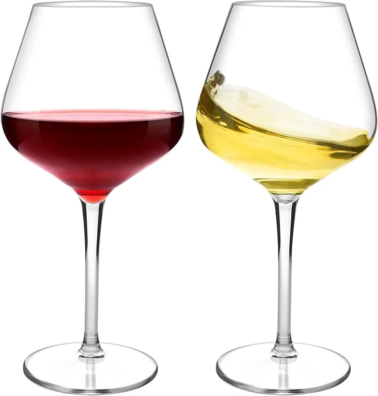 Visita la tienda de HAHASHOW HAHASHOW Copas de Vino Tinto Plástico Tritan Irrompibles 530ml, Juego de 2 — Vino y mesa festiva