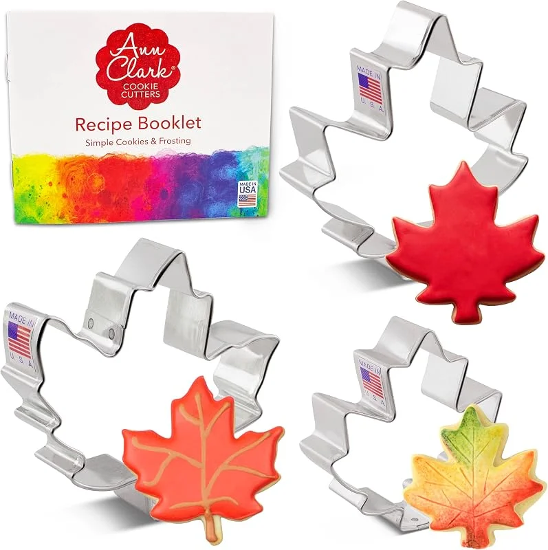 Visita la tienda de Ann Clark Cookie Cutters Ann Clark - Juego de 3 cortadores de galletas con hojas de arce — Hogar y cocina