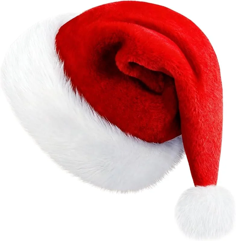 FIGCY Gorro de Papá Noel para niños, gorro navideño de peluche, gorros navideños suaves para niños, accesorio para fiestas navideñas, disfraz. — Ropa Navidad