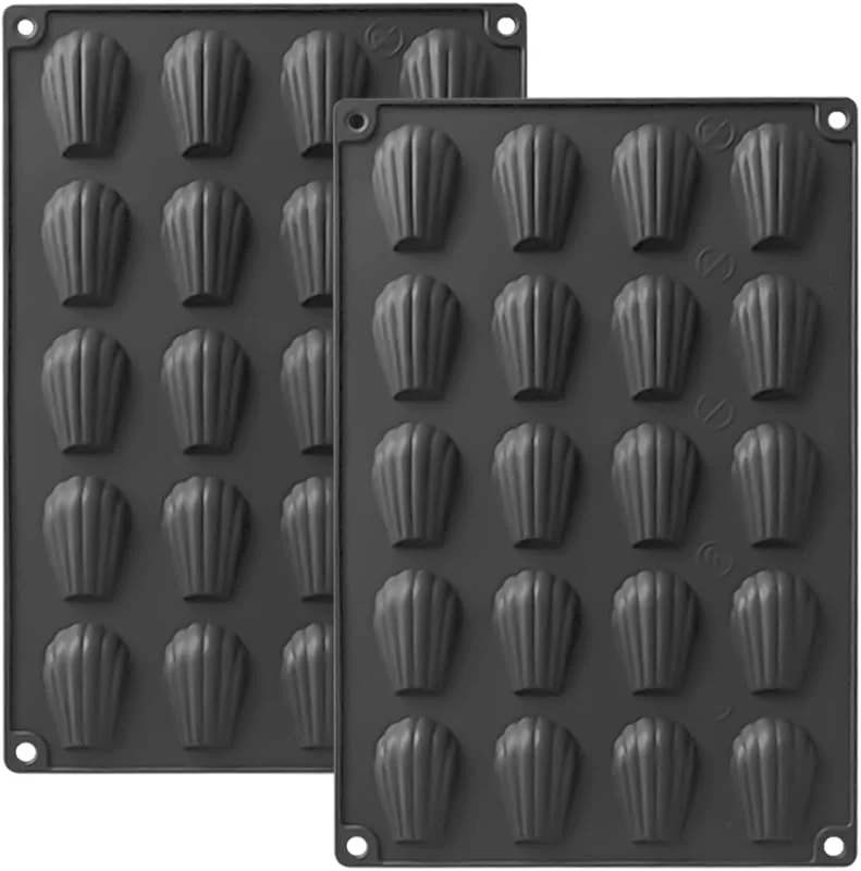 Visita la tienda de YXHZVON YXHZVON 2 Moldes para Magdalenas, Moldes de Silicona para Magdalenas, 20 Agujeros en Forma de concha, Moldes de Silicona para Magdalenas, Galletas, Chocolate, Dulces, Pudín (Negro) — Hogar y cocina