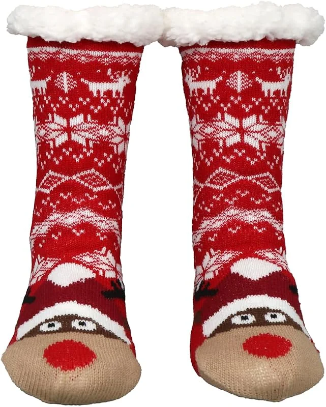 Augesak Calcetines Termicos Mujer, Calcetin Invierno, Calcetines Antideslizantes, Divertidos Animales Calcetin Casa Mujer, Navidad, Dormir Casa — Decoracion Navidad