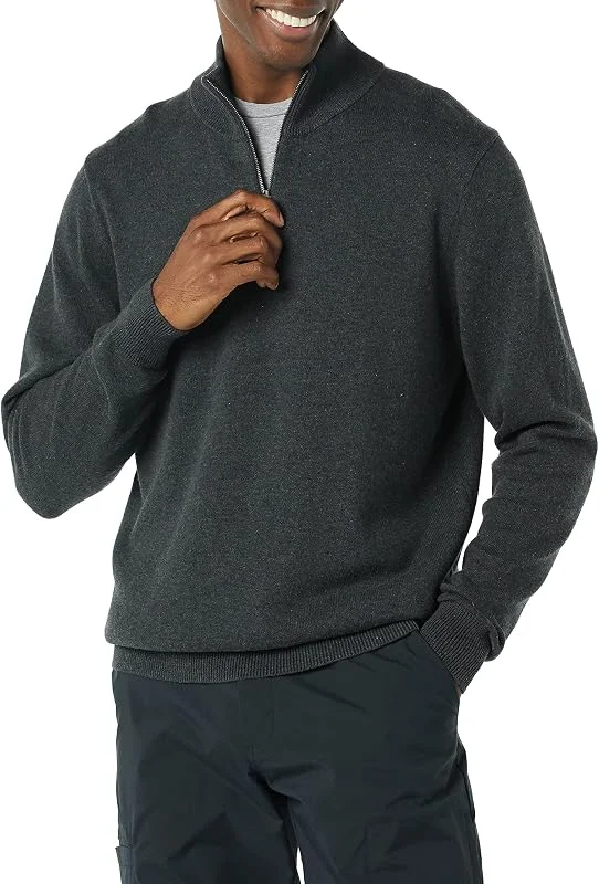 Visita la tienda de Amazon Essentials Amazon Essentials Hombre Jersey 100% de Algodón con Cremallera de un Cuarto — Ropa Navidad