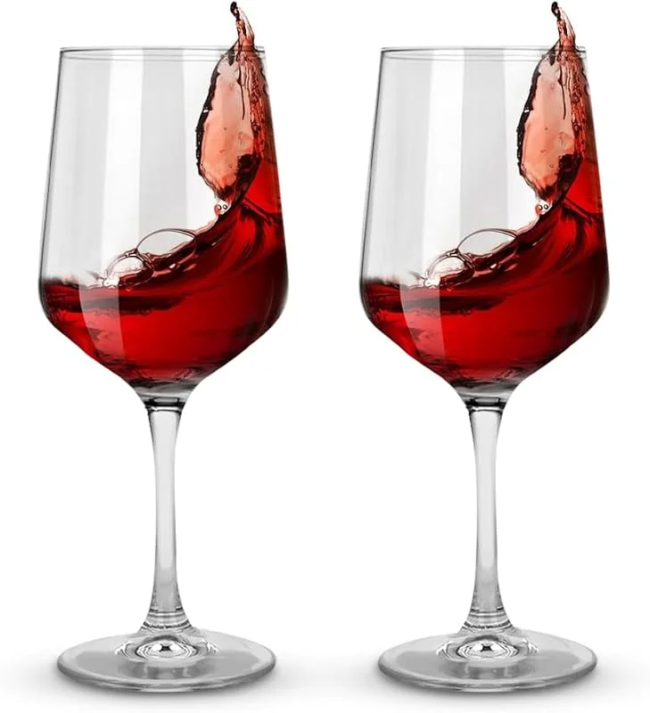 EUBSWA Copas de Vino Tinto Acrílico 450ML 2 Piezas - EUBSWA Inquebrantable Copa de Vino Tinto Vidrio de Vino Tinto, Vasos de Vino Acrílico — Vino y mesa festiva