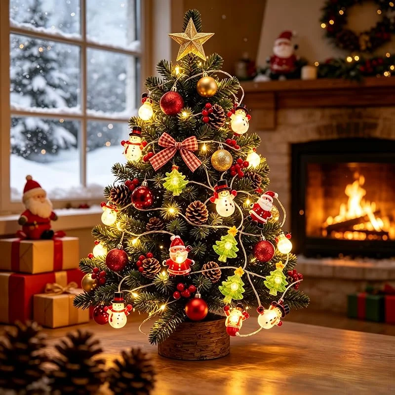 Visita la tienda de Jecdfs Luces Navidad LED, Cadena de Luces Decorativas Navideñas 2 m, 20 LED