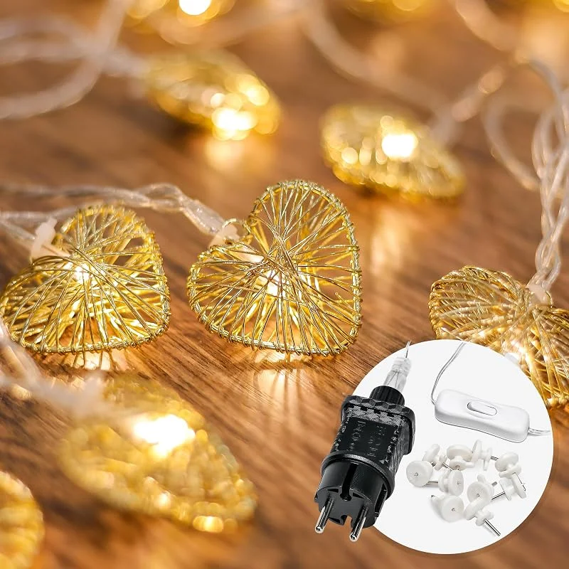 Cobus CozyHome Guirnalda luces interior Corazón - 5 metros & 20 LED blanco cálido — Luces Navidad