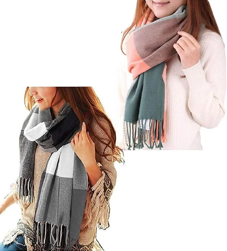 Visita la tienda de HEEKPEK heekpek Bufanda Mujer Invierno Otoño Tartan Bufanda Caliente Suave Larga Cachemira Mujer con Borlas — Ropa Navidad