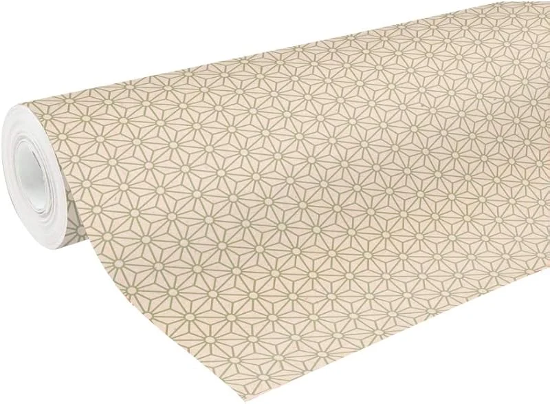 Clairefontaine – Rollo de papel para regalos, 50 x 70 cm, papel kraft), diseño geométrico plateado papel de regalo — Envoltorio regalo