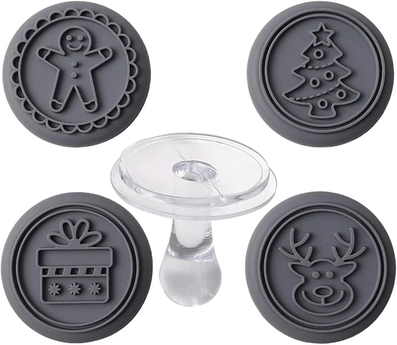 Generic Sello de galletas de Navidad, antiadherente, reutilizable, liso — Hogar y cocina
