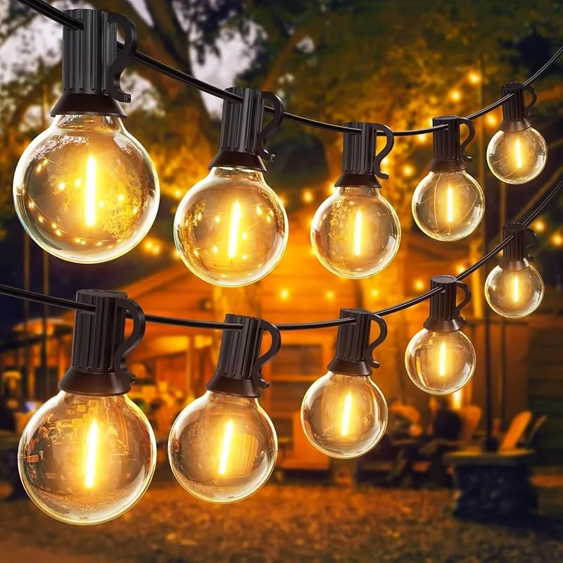 SUWIN Guirnaldas Luces Exterior 30M con 50+2 G40 Globe LED Bombillas — Luces Navidad