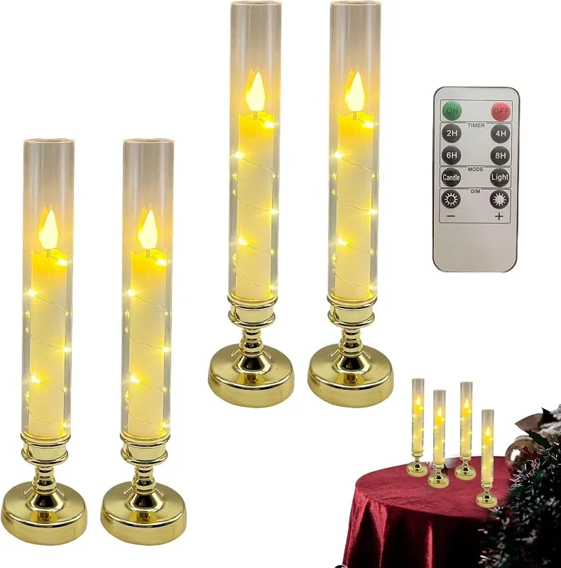 Generic Velas a Pilas de Mesa — Cena a la luz de velas