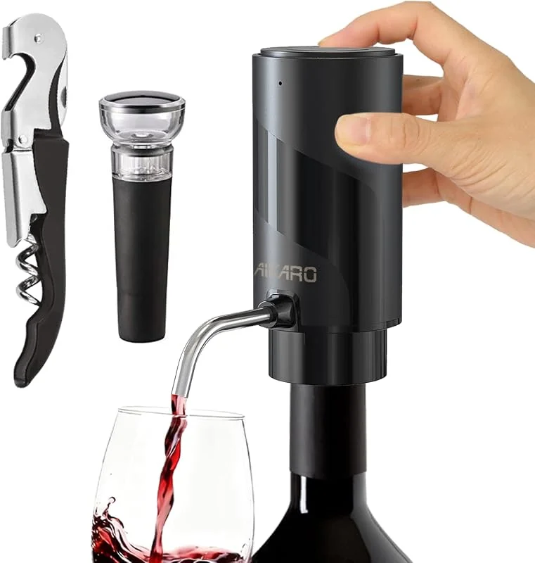 Visita la tienda de AIKARO AIKARO - Aerador-Vertedor de Vino Eléctrico Recargable Decantador Automático, con Sacacorchos y Tapón al Vacío (Set) — Vino y mesa festiva