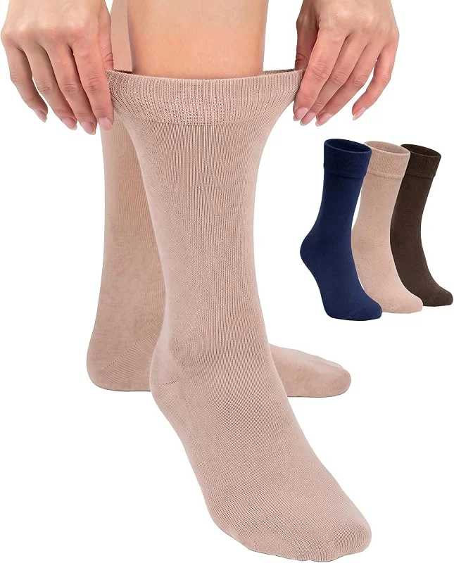 Visita la tienda de Hugh Ugoli Hugh Ugoli Calcetines de Media Caña Mujer de Bambú Suaves, 3 Pares, Calcetines Finos para Negocios, Pantalón y Uso Casual, Talla: 36-39, 39-43 — Ropa Navidad