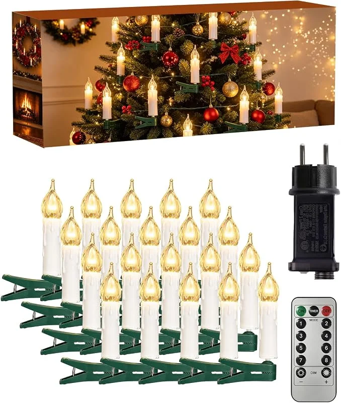 Visita la tienda de Lamptobe Velas led arbol navidad 20pcs con mando a distancia — Luces Navidad