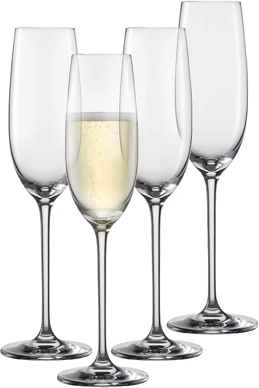 Visita la tienda de Schott Zwiesel SCHOTT ZWIESEL copas de champán Vinos (juego de 4), elegantes copas de champán con punta de espuma, copas de cristal Tritan aptas para lavavajillas, fabricadas en Alemania (art. nº. 130010) — Vino y mesa festiva