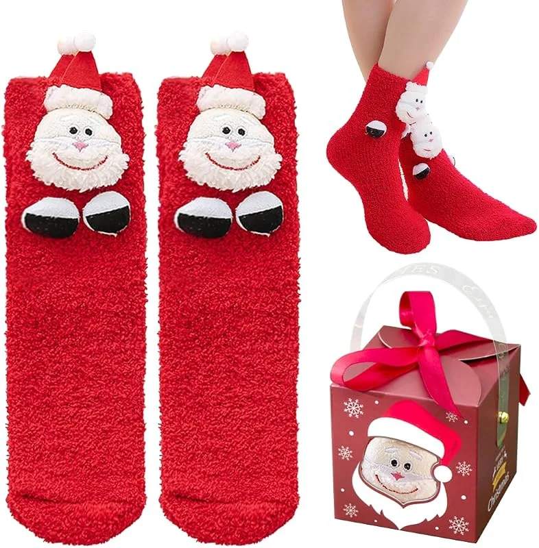 Sprinlot Calcetines Navidad, Calcetines Mujer Invierno, Calcetines Divertidos, Calcetines Termicos Antideslizantes para Navidad Año Nuevo San Valentín Cumpleaños Regalo ST-Home — Decoracion Navidad
