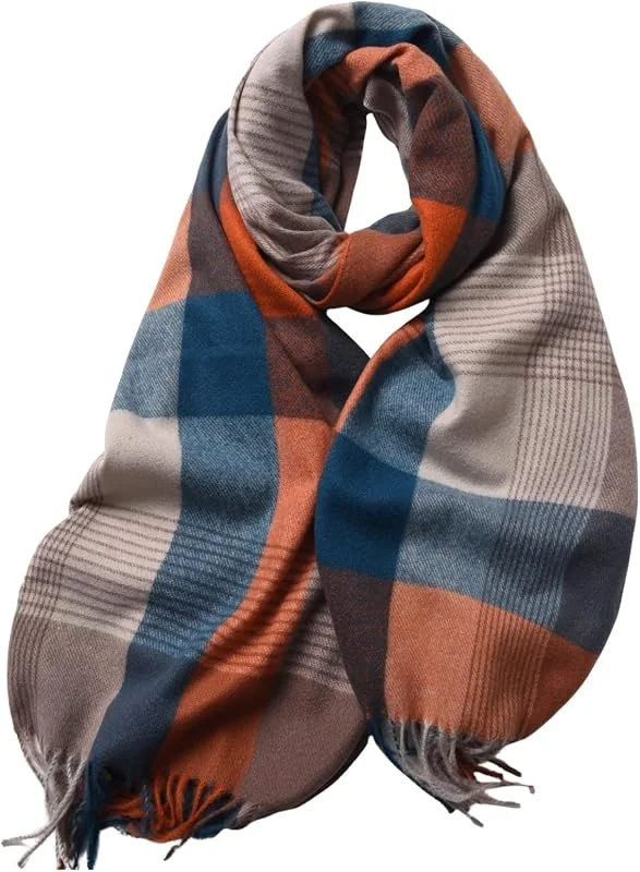 Visita la tienda de WHCREAT Bufanda Mujer Caliente Invierno Fulares Larga Suave Tartán Chal con Borla — Ropa Navidad