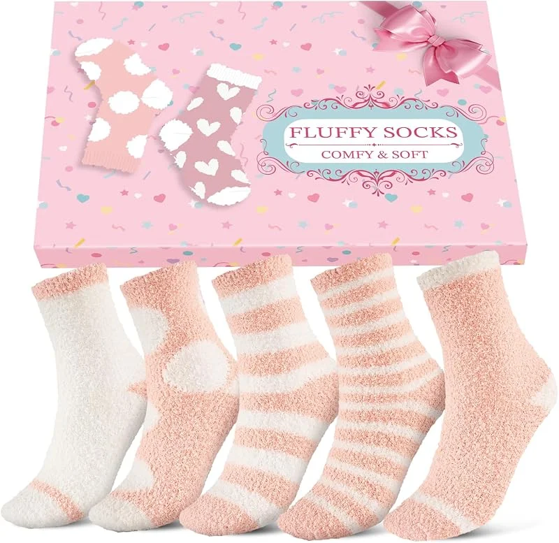 Visita la tienda de Niorasen Niorasen Calcetines Termicos Mujer，Calcetines Mujer Invierno 5 Pares — Decoracion Navidad