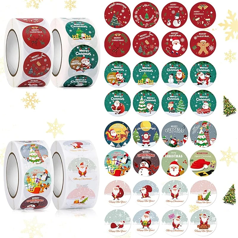 Visita la tienda de Miioto Miioto 2000 Piezas Stickers Navidad, Etiquetas Adhesivas Navidad — Envoltorio regalo