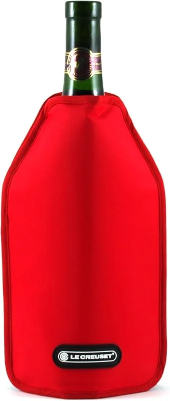 Le Creuset Funda enfriadora para Botellas de Vino o Cava, WA126, Tejido Impermeable, Cereza, 59142010606068 — Vino y mesa festiva