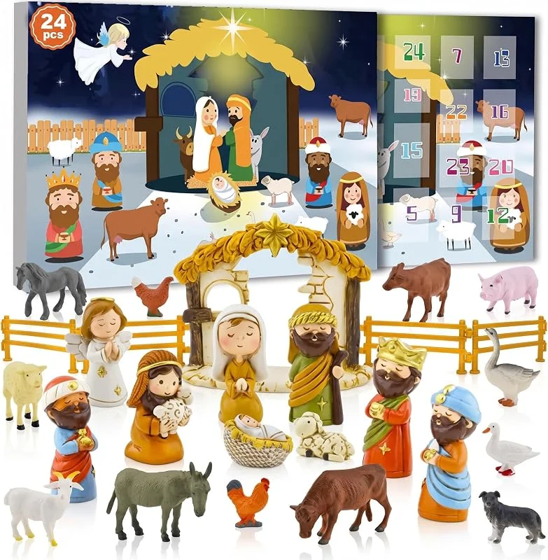 Aetherize Calendario de Adviento de la Natividad 24 días, Calendario de Adviento de Navidad Religioso 2026 — Decoracion Navidad