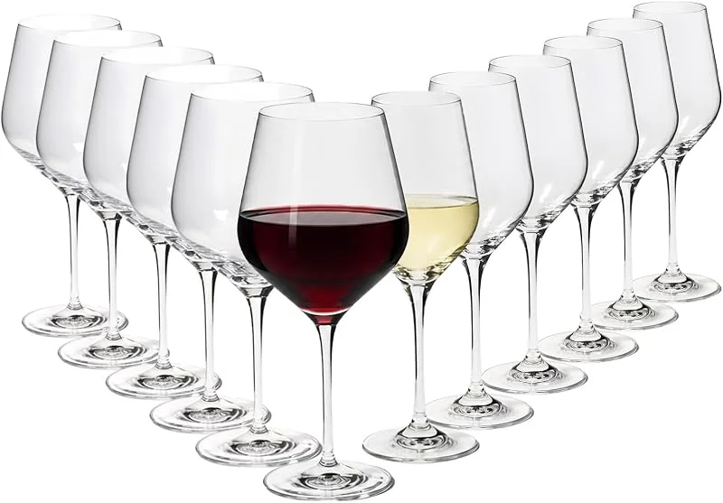 Visita la tienda de Krosno Krosno Copas de Vino Tinto y Blanco, Juego de 12, 6 x 900 ml y 6 x 340 ml — Vino y mesa festiva