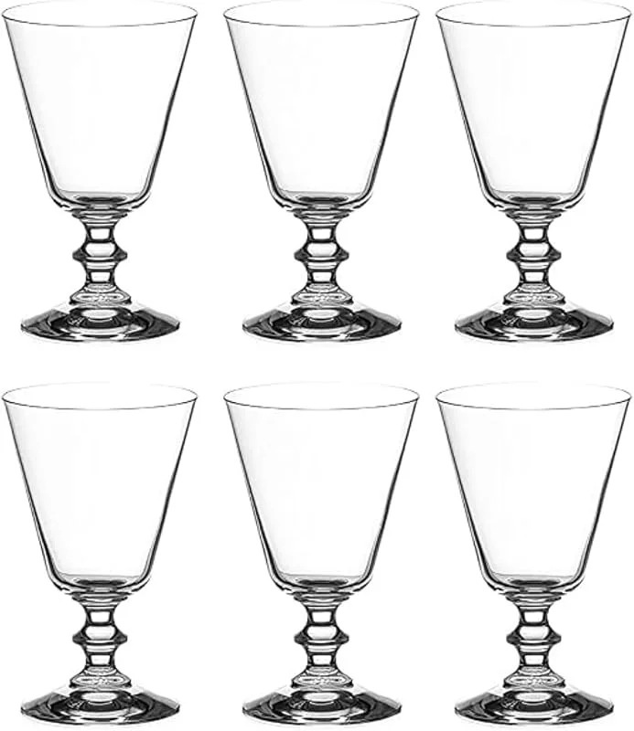 DIAMANTE Copas de vino tinto de cristal 'Elizabeth', Estilo vintage, Cristal sin plomo, Juego de 6 — Vino y mesa festiva