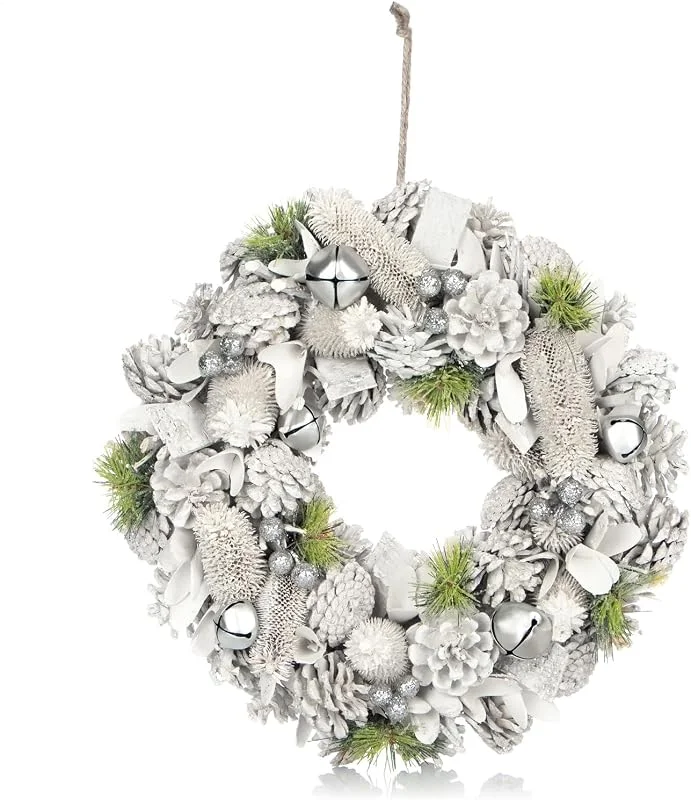 Visita la tienda de com-four COM-FOUR® Corona de Puerta para Navidad, Corona Decorativa para Navidad — Decoracion Navidad