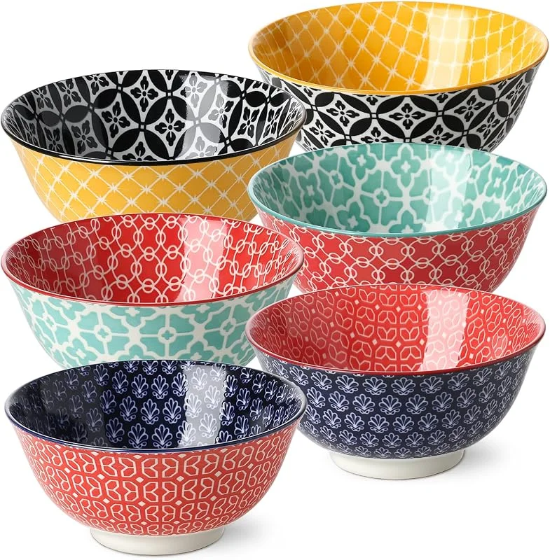 Visita la tienda de DOWAN DOWAN Cuencos de Porcelana para Cereales 680ml, Cuencos de Sopa de Colores Vibrantes 15, 2 cm, Cuencos de Avena para Pasta, Ensalada Pequeña, Guisos, Arroz, Microondas y Lavavajillas, Juego de 6 — Adviento y mesa