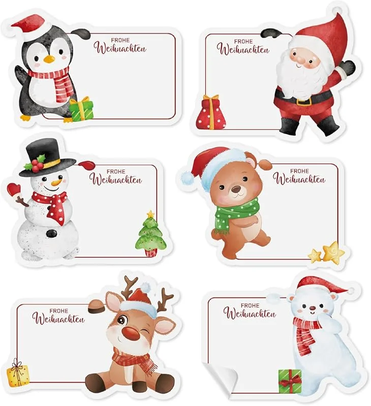 COCHIE 120 pegatinas de Navidad Christmas Papá Noel etiquetas de regalo escribibles etiquetas autoadhesivas decoración mermelada sticker pegatinas navideñas pegatinas de Navidad etiquetas adhesivas — Envoltorio regalo