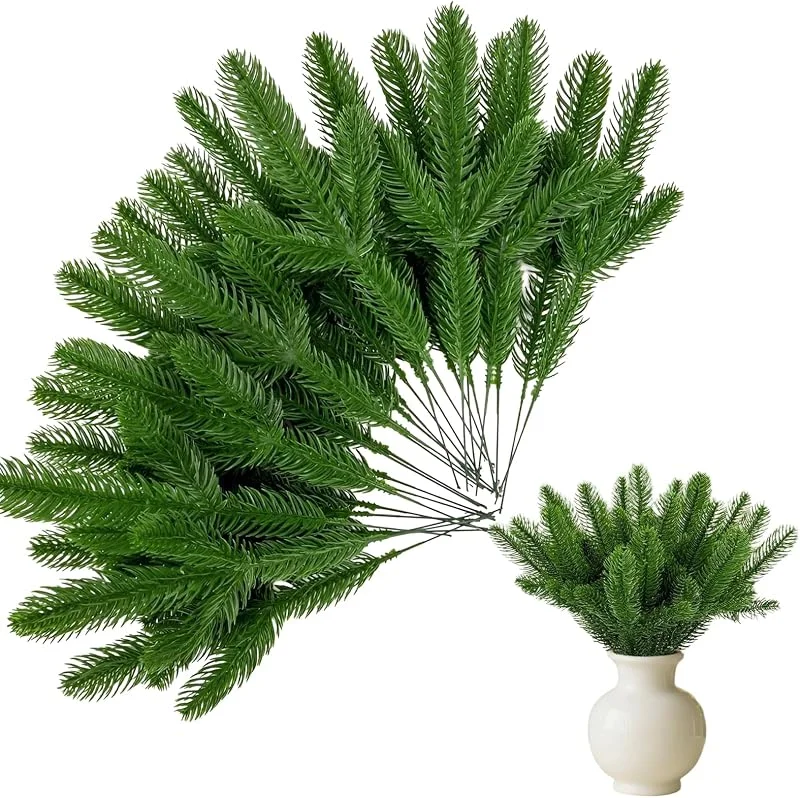 OMIGA 80 Piezas Ramas de Pino Artificial de Navidad Decoraciones 26 cm — Adviento y mesa