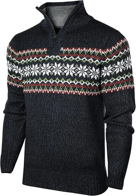Visita la tienda de Superora Superora Jersey de Cuello Alto para Hombre de 1, 4 Cremallera — Ropa Navidad